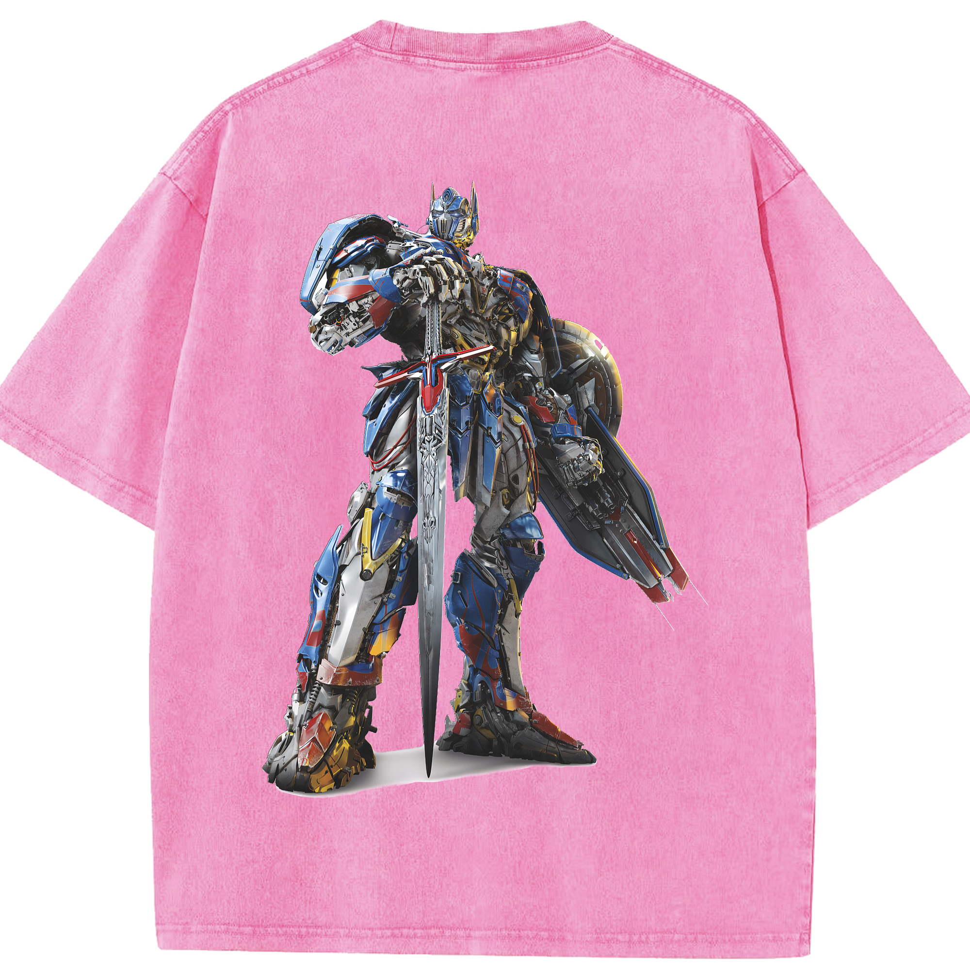 （画像用） Transformers トランスフォーマー 綿100% ヴィンテージ風 半袖Tシャツ（背面プリント）